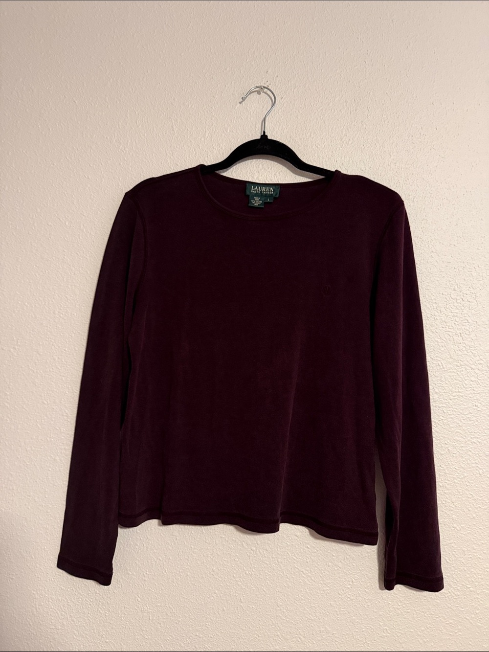 Lauren Ralph Lauren Plum Silk and Wool Long Sleeve